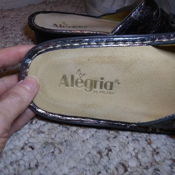 Alegria Fiona Metallic Tortoise Colored, Rhinestone Studded Strappy Sandals - Picture 3 of 10